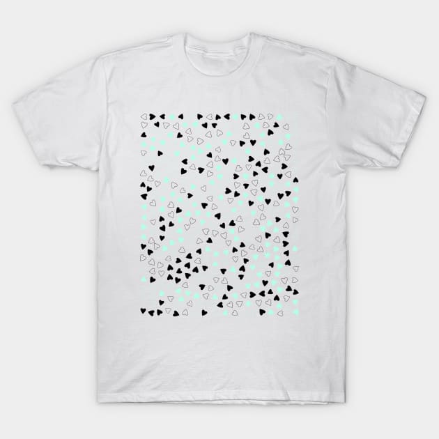 Hearts Pattern T-Shirt by designgoodstore_2